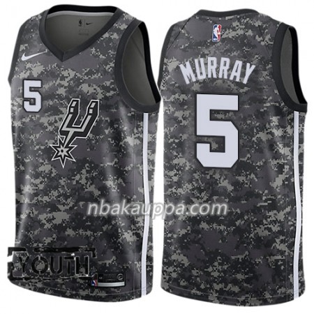 San Antonio Spurs Dejounte Murray 5 Nike City Edition Musta Pelipaidat Swingman - Lasten
